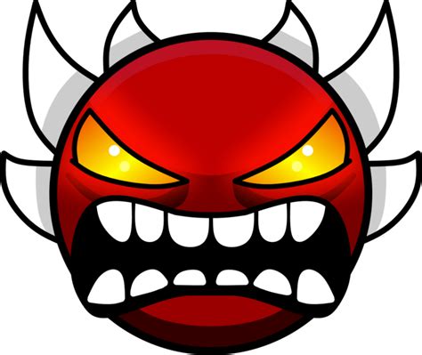 Download Extreme Demon Face Geometry Dash Png Image With No Background