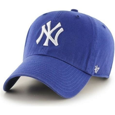 Gorra Visera Curva Azul Con Logo Frontal Grande De Mlb New York Yankees