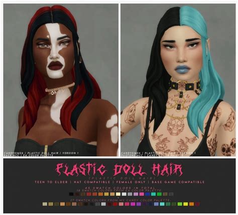 Plastic Doll Hair Accs At Candy Sims 4 Sims 4 Updates