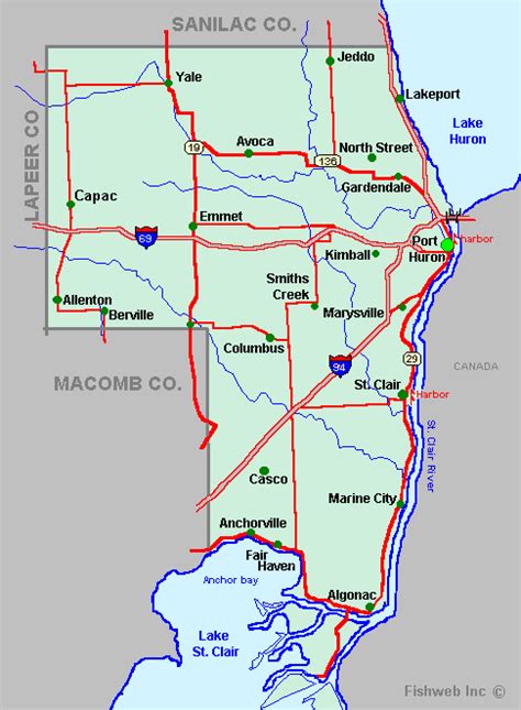 St Clair County Mi Map Leia Shauna