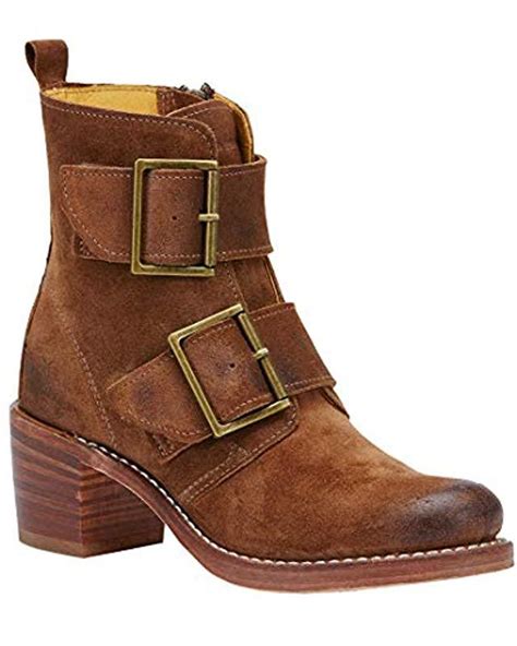 Frye Leather Sabrina Double Buckle Boot In Brown Save 50 Lyst