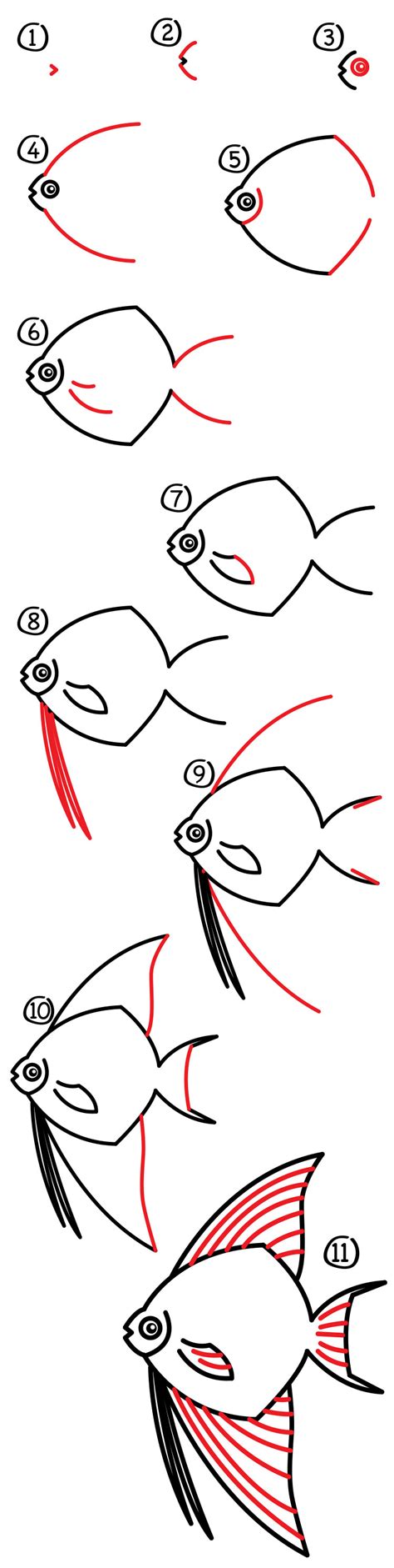 Fish is part of the paraphyletic organisms. How To Draw An Angelfish - Art For Kids Hub