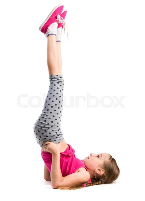 Little Girl With Legs Up Stock Image Colourbox