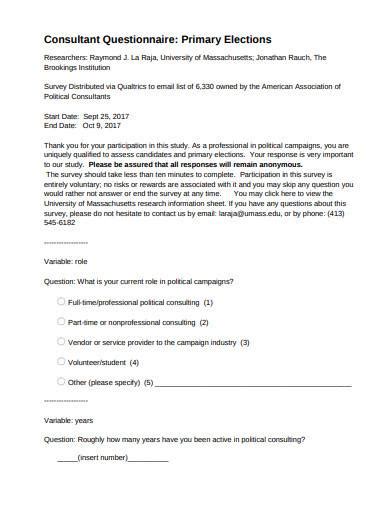 Free 10 Consultant Questionnaire Samples In Pdf Ms Word