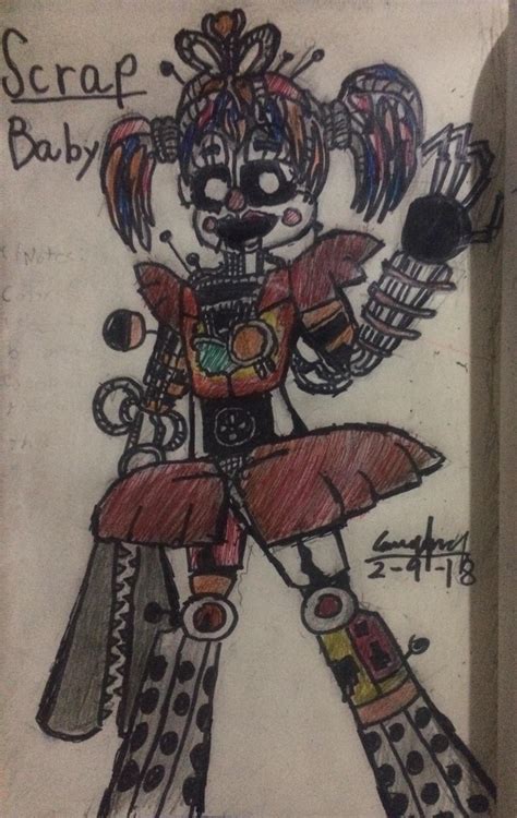 Stylized Scrap Baby Artwork Rfivenightsatfreddys