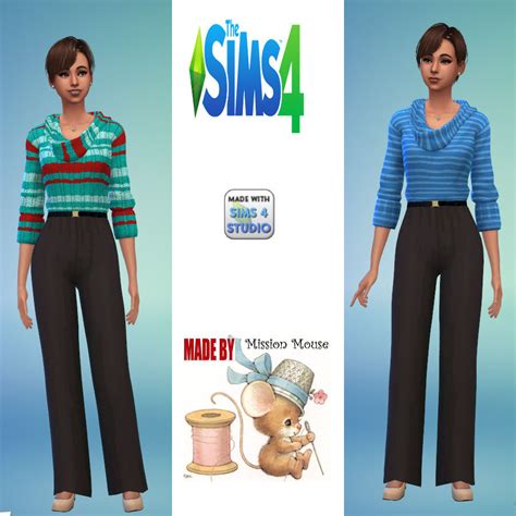 Mmrcnygirls4afbelted Sweater Jumpsuit The Sims 4 Catalog