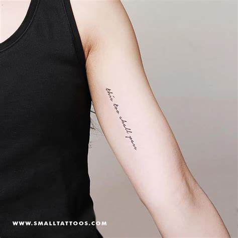 This Too Shall Pass Temporary Tattoo Set Of Inner Arm Tattoos