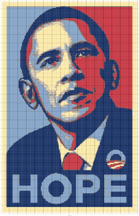 President Barack Obama C2c Cross Stitch Pattern Maker Anime Pixel