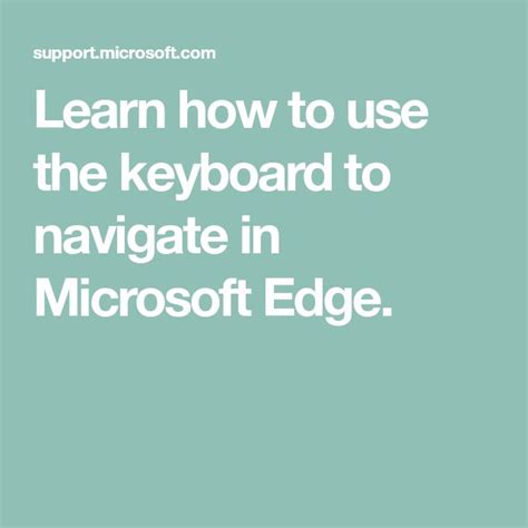 Keyboard Shortcuts In Microsoft Edge Keyboard Clear Browsing Data