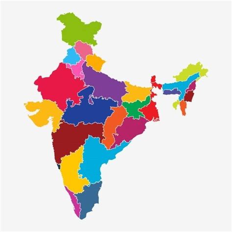 Colorful India Map Vector Illustration Artofit