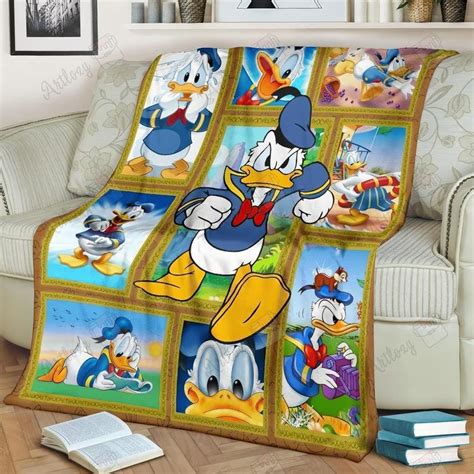 Donald Duck Quilt Blanket Donald Duck Fleece Blanket Super Etsy