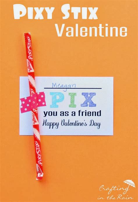 Now together, we'll overcome adversity. Pixy Stix Valentine | Crafting in the Rain