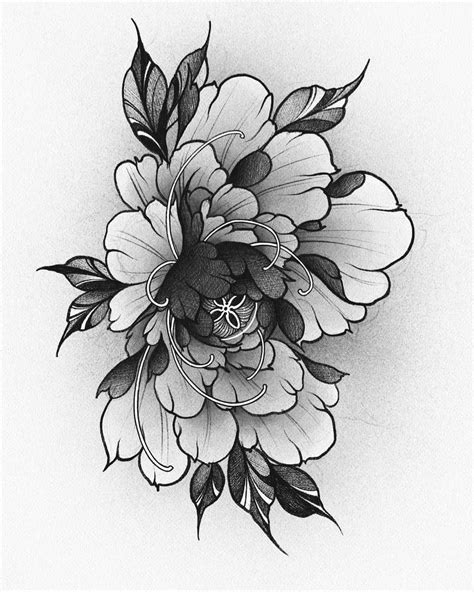 Peony Flower Tattoos Flower Tattoo Drawings Tattoo Design Drawings