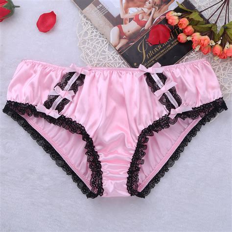 Mens Silky Satin Briefs Gay Sissy Panties Bowknots Bikini Underwear French Maid Ebay