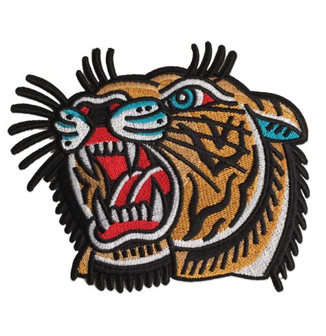 Embroidered Large 'Shon Tiger' Patch | Custom patches, Embroidered png image