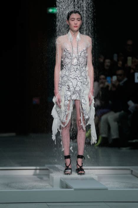 Clothes Dissolve On The Catwalk At Chalayan Ss16 Show