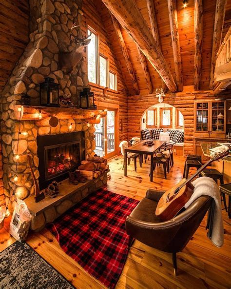 51 Silent Home Decor Cozy Winter Cabin With Images Cabin Interiors