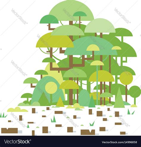 Tropical Deforestation Royalty Free Vector Image