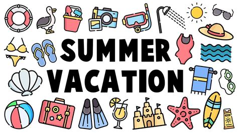 Summer Vacation Vocabulary Summer Holiday English Vocabulary Youtube