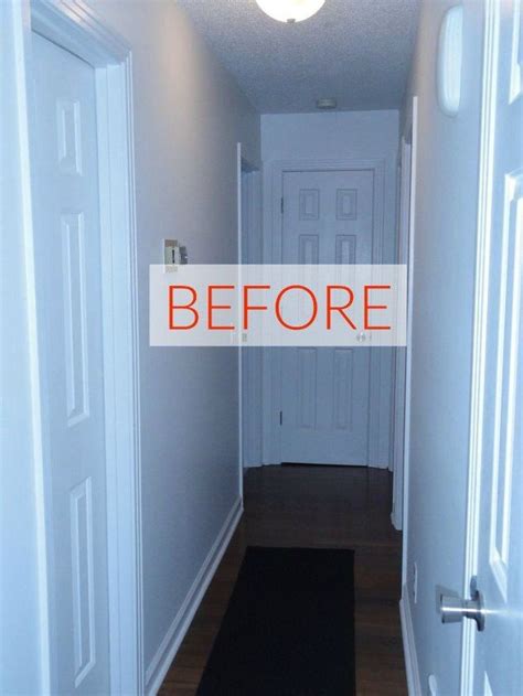 How To Brighten A Long Narrow Hallway Diy Hallway Wall Colors Dark