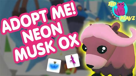 Making A Neon Musk Ox Fly Ride In Adopt Me Roblox Floplayz Youtube