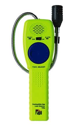 Features user settable alarm levels, earphone socket for noisy environments and mute. TPI 720B Combustible Gas Leak Detector, 10 ppm Sensitivity