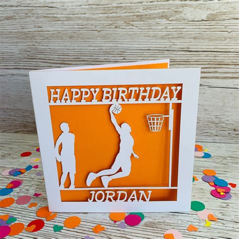 4 Best Images Of Basketball Happy Birthday Card Printable Basketball