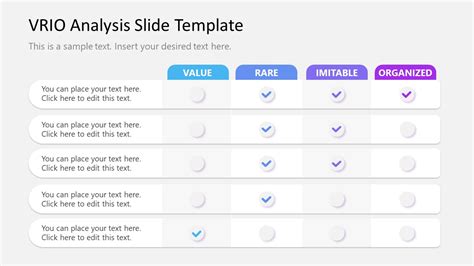 Free Vrio Analysis Slide Template For Powerpoint