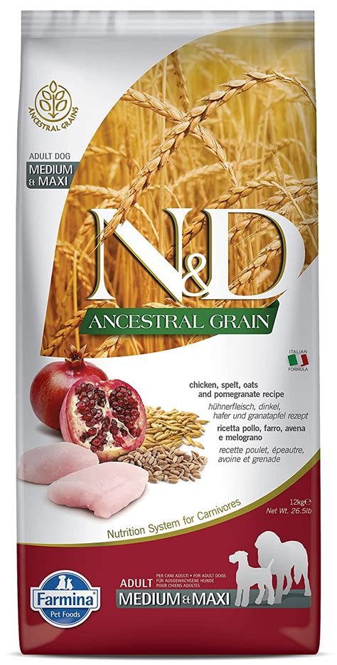 Farmina N And D Ancestral Chicken And Pomegranate Adult Mediummaxi Dry