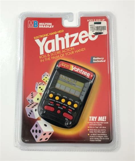 1995 Yahtzee Electronic Handheld Video Game Milton Bradley 4511 For