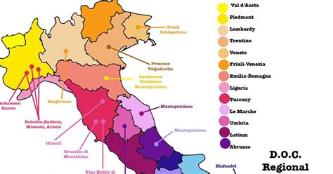 Mapa De Italia Con Regiones