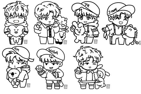 Top Imagen Dibujos De Bts Para Colorear Thptnganamst Edu Vn