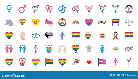 isolated lgtbi icon set vector design stock vector illustration of asexual couple 169647171