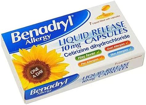 benadryl allergy cetirizine 10mg liquid release 7 capsules at best price in ottawa ultimate