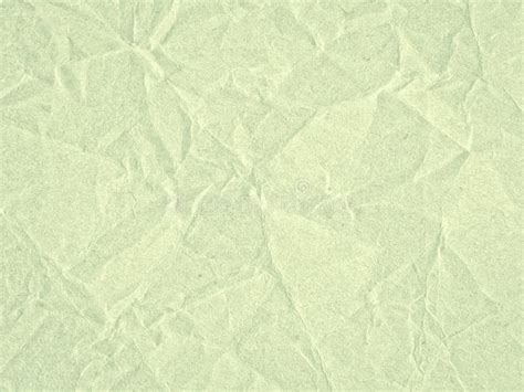 Texture Of Light Green Crumpled Craft Paper Texture For Design Stock