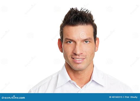 Portrait Of Handsome Man Stock Image Image Of Cheerful 40160315