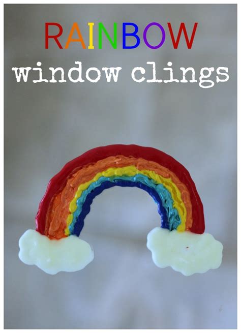 Homemade T Rainbow Window Clings Inner Child Fun