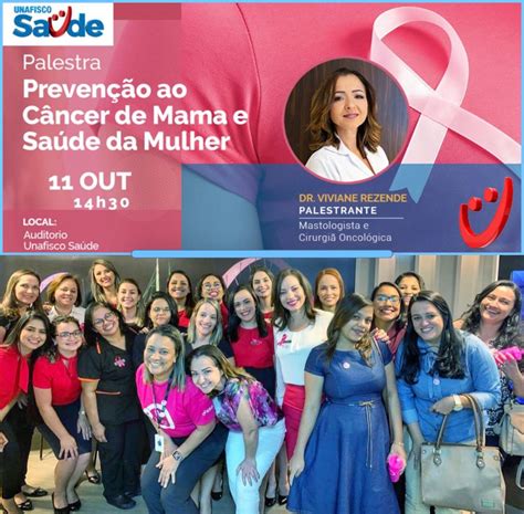 Unafisco Saúde Campanha Outubro rosa Palestra Prevenção de Câncer de Mama e Saúde da Mulher
