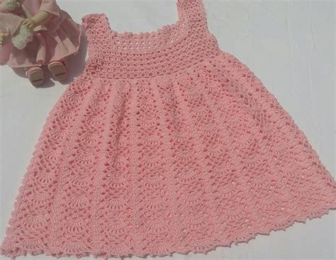 Vestido Para Niña Tejido A Crochet O Ganchillo Vestidos Infantis Vestidos De Crochê Para