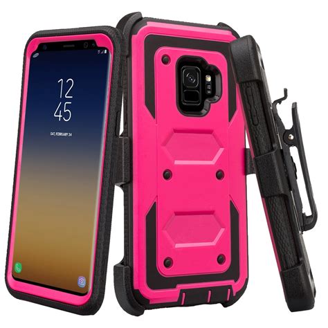 for galaxy s9 plus case s9 sm g960u case rugged rotating swivel belt clip holster shell