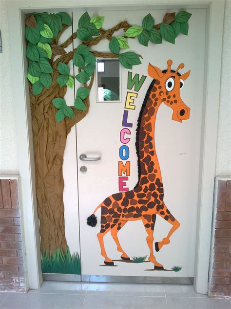 Jungle Theme Door Of Nursery Class At Ace International Junior Academy