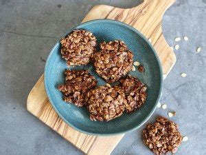 4.place on a lightly greased cookie sheet. No-Bake Chocolate Oatmeal Cookies (sugar-free) | Bake to the roots