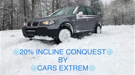 2004 Bmw X3 30d E83 Conquers An 20 Incline With Snow And Ice Dsc Off