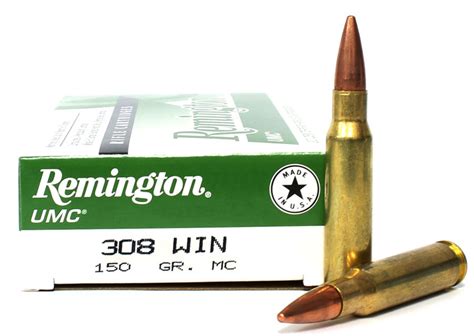 Remington Umc 308 Winchester 150 Grain Mc Fmj L308w4 20 Rounds