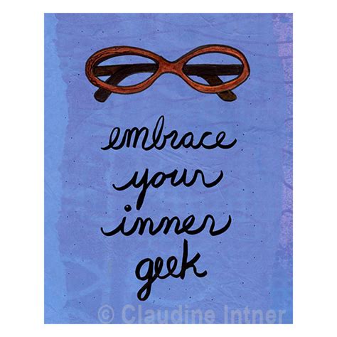 Embrace Your Inner Geek Art Print Nerd Decor Positive Etsy