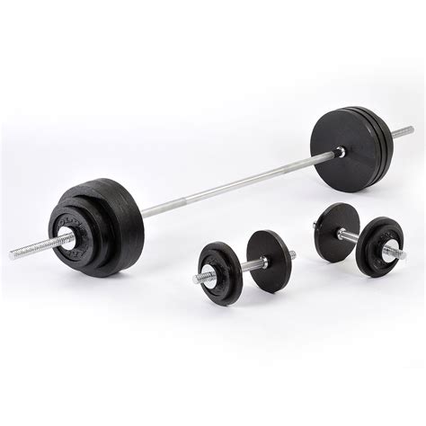 Golds Gym 110kg Cast Iron Barbell And Dumbbell Weight Set