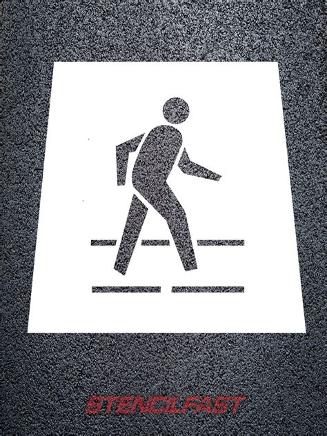 Pedestrian Crossing Symbol Stencil Stencil Fast