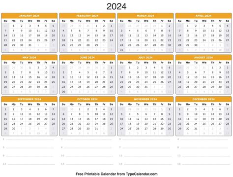 2024 Printable Calendars Free With Holidays Word Document Online