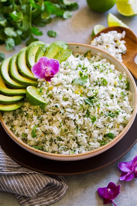 Fluff with a fork and serve. Cilantro Lime Rice is a simple side that's full of flavor ...