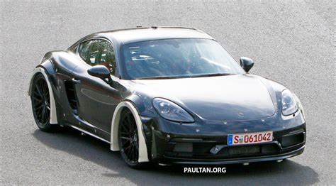Spied Widebody Porsche Cayman Goes Track Testing Porsche Cayman Based Mule Spied Paul Tan S